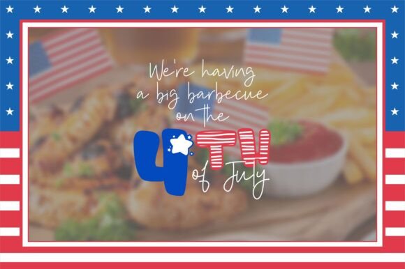July Fourth Kids Font font preview - 2