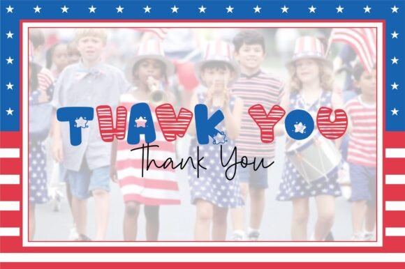 July Fourth Kids Font font preview - 5