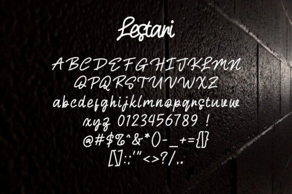Lestari Font PNG with transparent background - Preview 1