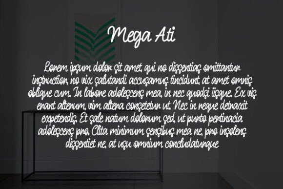 Mega Ati Font font preview - 2