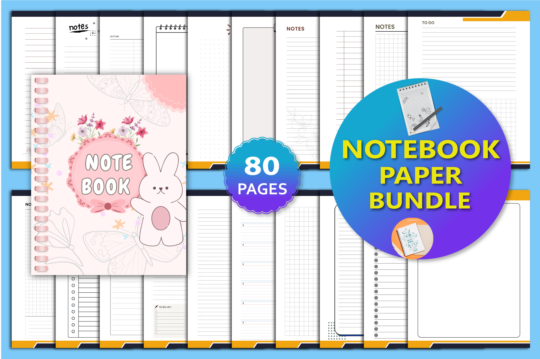 The Notebook Paper Bundle