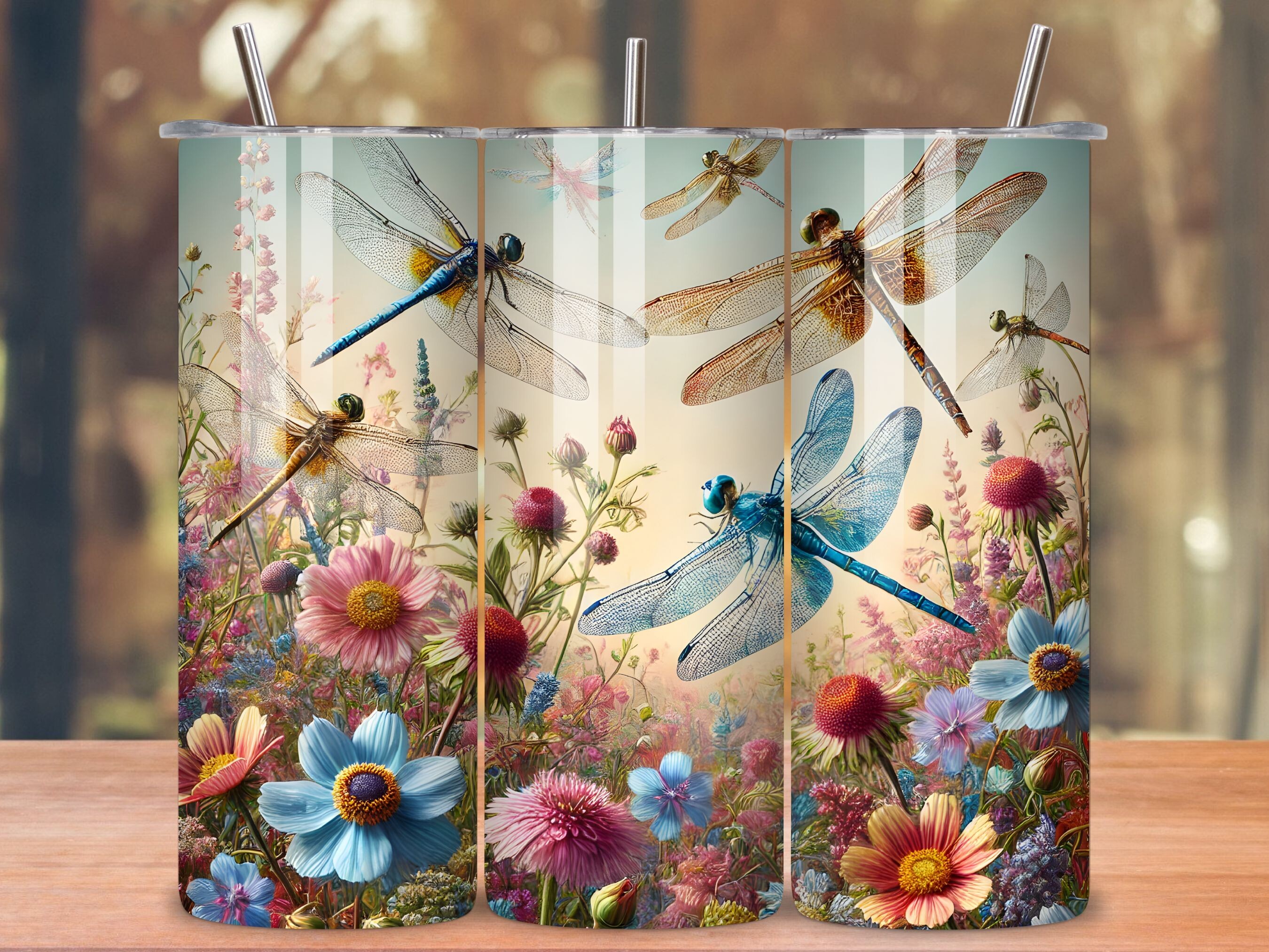 Watercolor Dragonfly 20oz Tumbler Graphic by Art Zone · Creative Fabrica