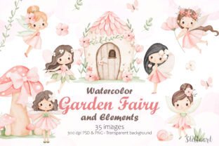 Watercolor Garden Fairy Graphic by Stellaart · Creative Fabrica