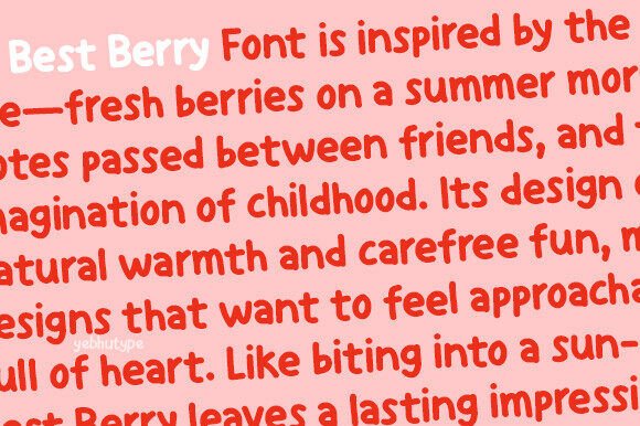 Best Berry Font PNG with transparent background - Preview 1