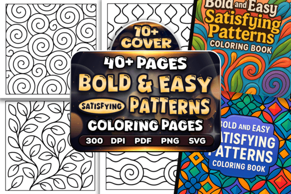 Bold Easy Satisfying Patterns Coloring Graphic by Craftsbeefy ...