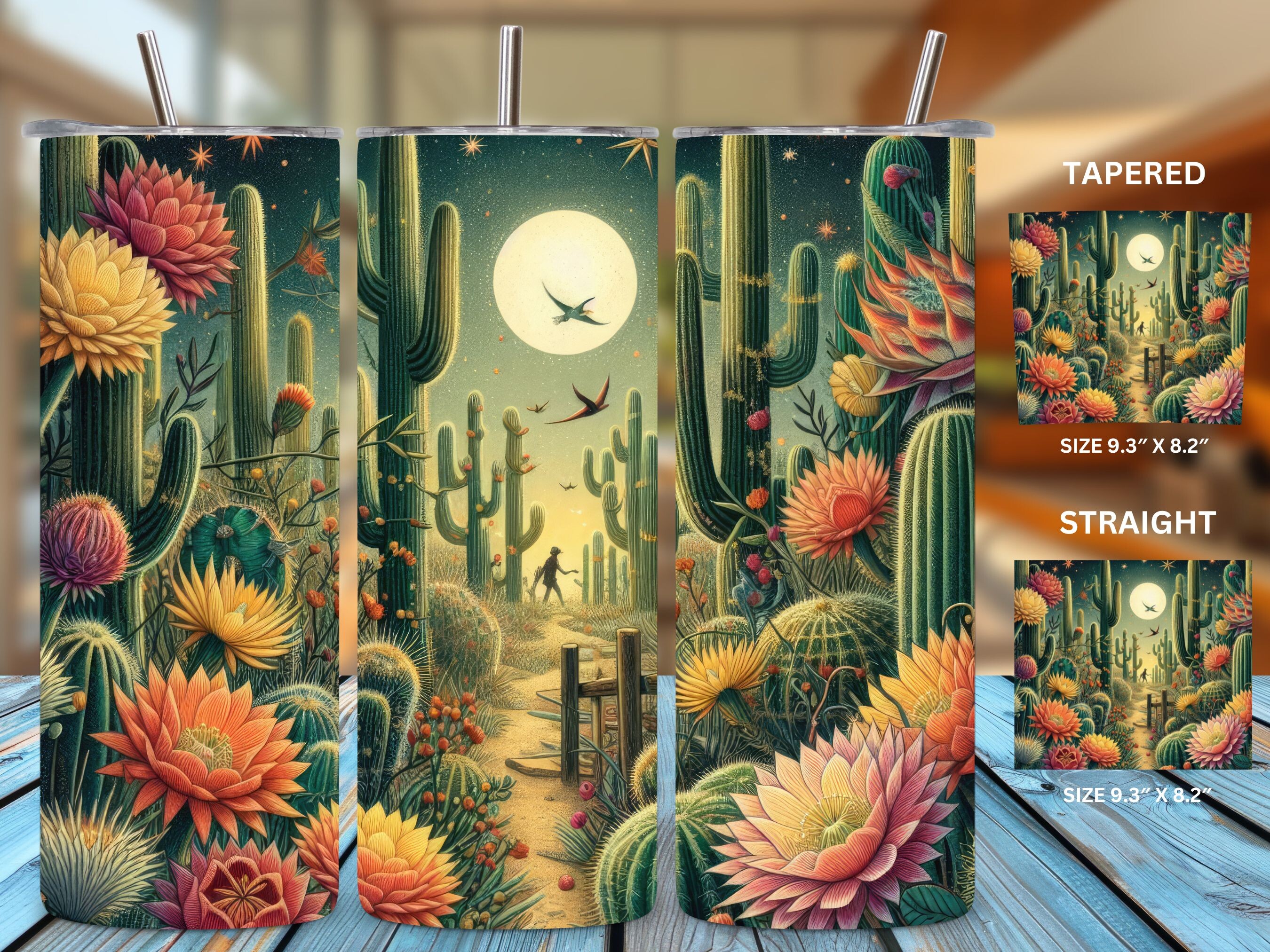 Cactus Tumbler Wrap Seamless Graphic by Puma Prints · Creative Fabrica
