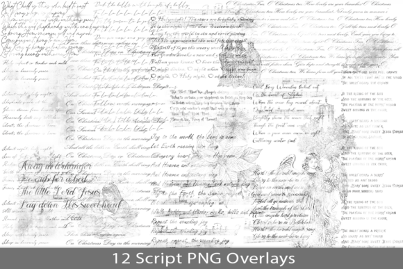 Christmas Carol Script PNG Overlays
