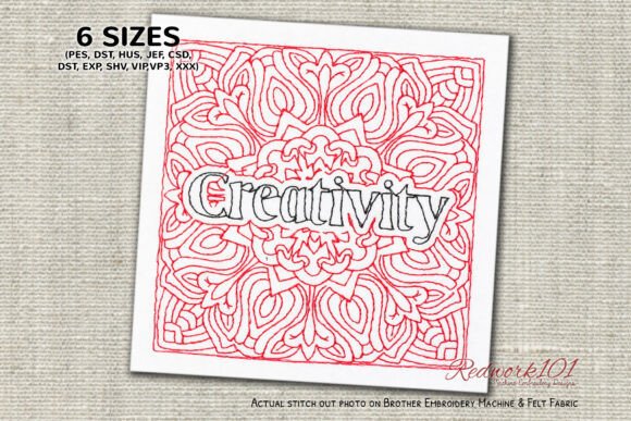 Creativity Word Embroidery Design