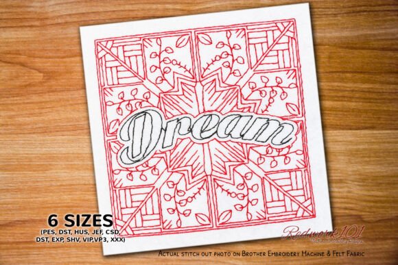 Dream Word Machine Embroidery