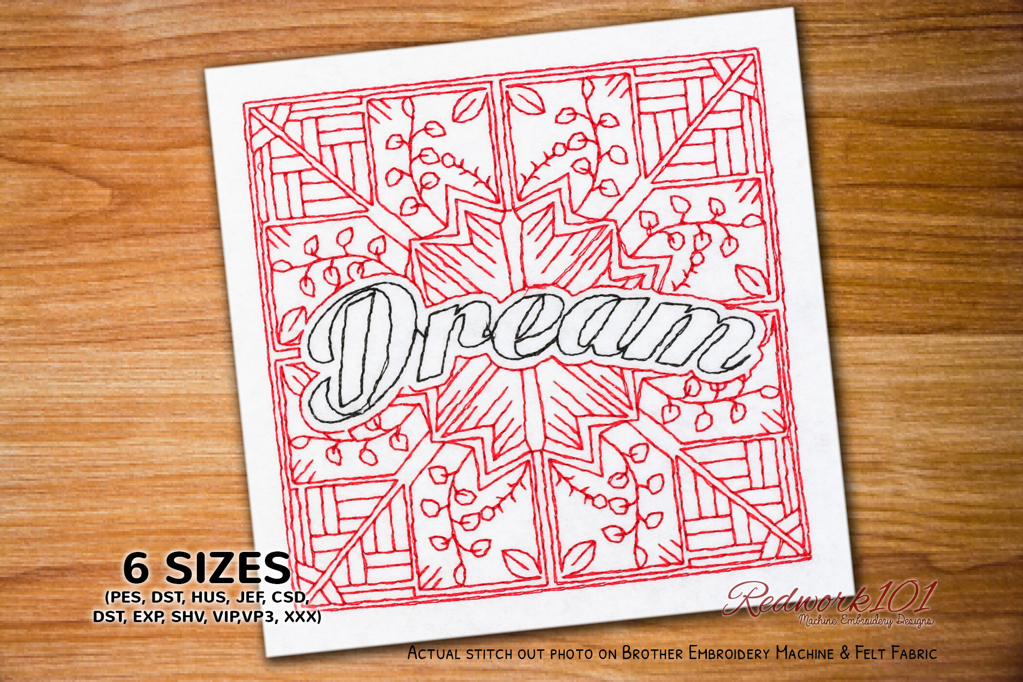 Dream Word Machine Embroidery