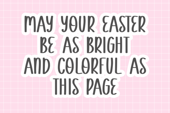 Easter Coloring Font - Preview 1