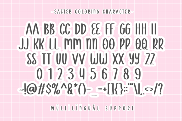 Easter Coloring Font - Preview 2