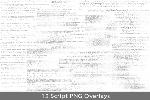 Gothic Novel Script PNG Overlays