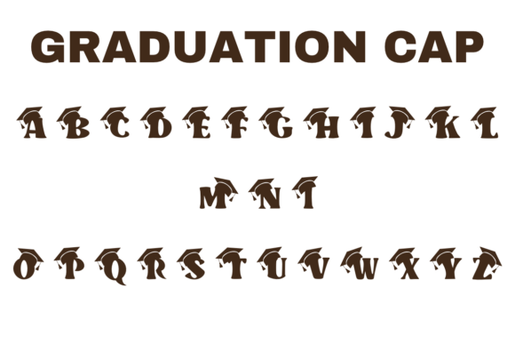 Graduation Cap Font - Preview 1