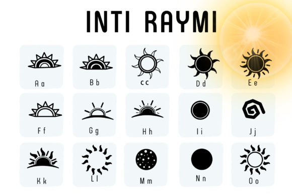 Inti Raymi Font PNG with transparent background - Preview 2