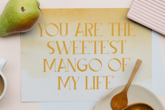 Java Mango Font PNG with transparent background - Preview 3