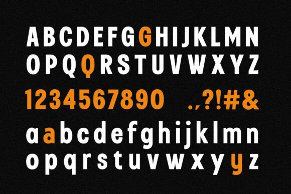 Midfold Font PNG with transparent background - Preview 1