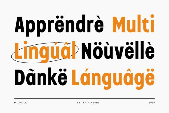 Midfold Font PNG with transparent background - Preview 2