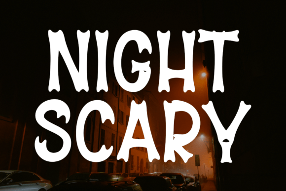 Night Ghoost Font PNG with transparent background - Preview 2