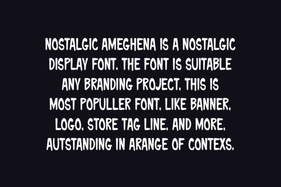 Nostalgic Ameghena Font PNG with transparent background - Preview 3