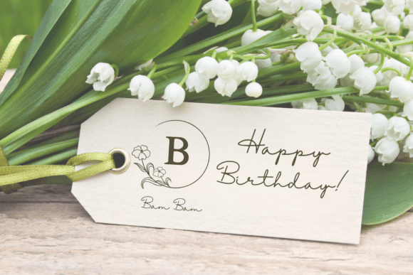 Poppy Flower Monogram Font PNG with transparent background - Preview 2