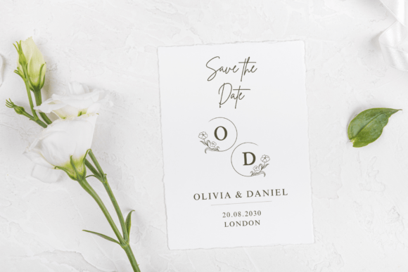 Poppy Flower Monogram Font PNG with transparent background - Preview 3