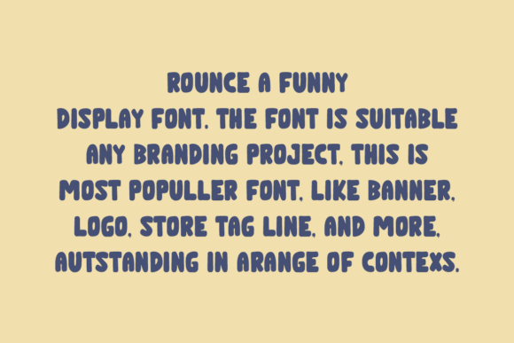 Rounce Font PNG with transparent background - Preview 1