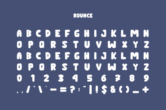 Rounce Font PNG with transparent background - Preview 2