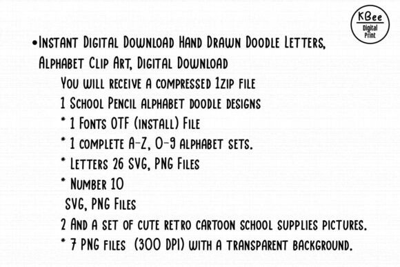 School Pencil Font PNG with transparent background - Preview 3