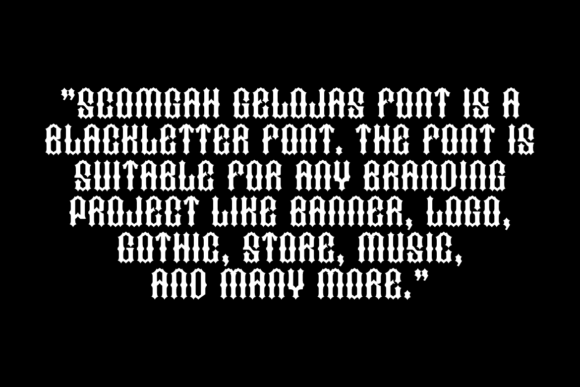 Scomgah Gelojas Font PNG with transparent background - Preview 4