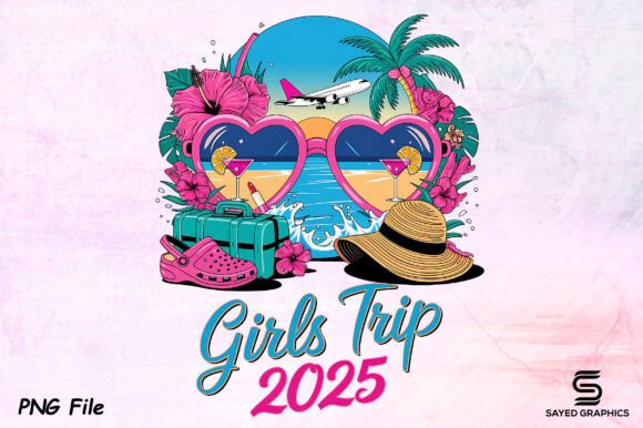 Summer Beach Girls Trip 2025 Png Design Graphic by Sayed Graphics ...