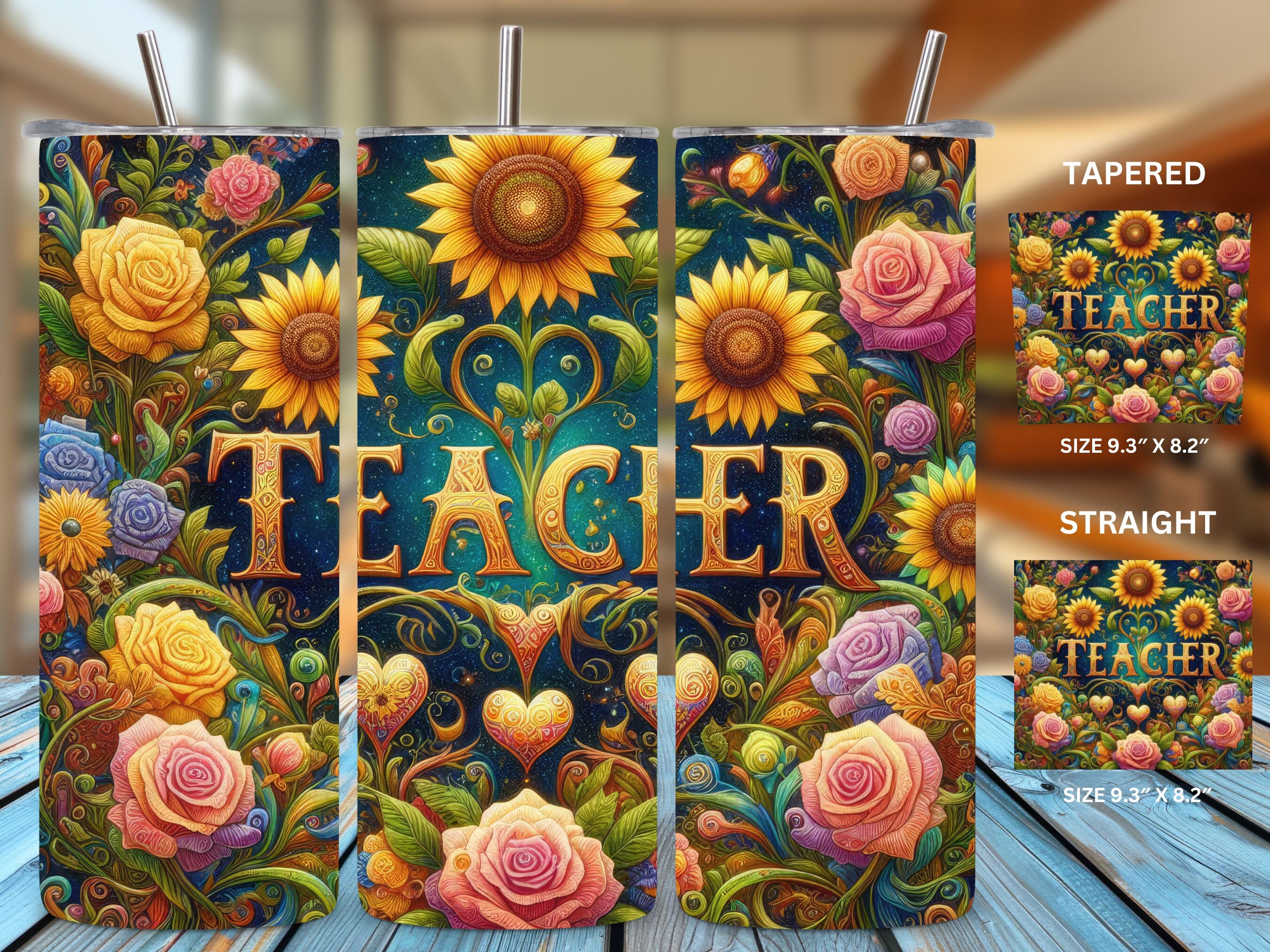 Teachers Essentials Tumbler Wrap Graphic by Puma Prints · Creative Fabrica