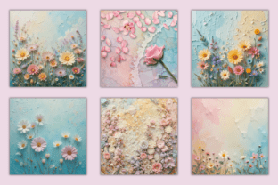 Textured Floral Digital Paper 12 Pack Graphic by Pixels N Bows ...