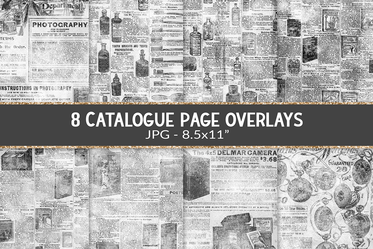 Vintage Catalogue Page Overlay