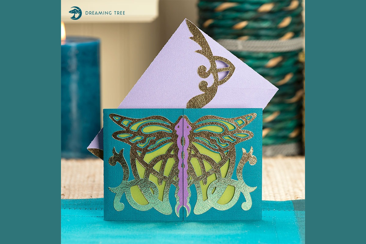 Dragonfly Gatefold Card SVG
