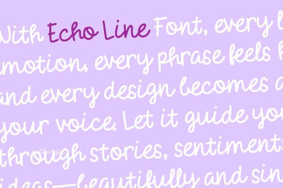 Echo Line Font font preview - 1