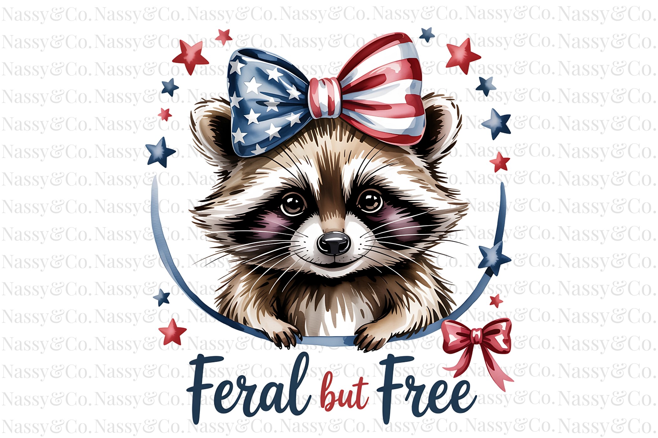 Feral but Free Raccoon 4th of July PNG Graphic by NASSY Designs ...