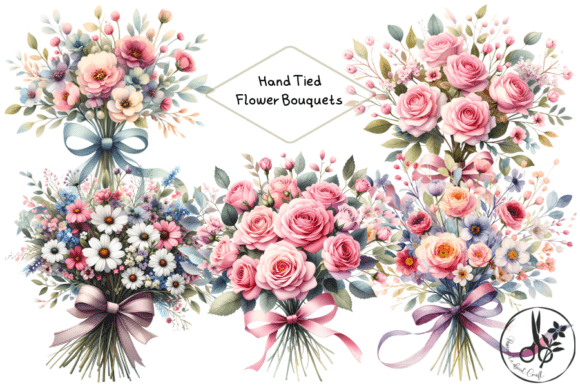 Hand Tied Flower Bouquets Graphics 1