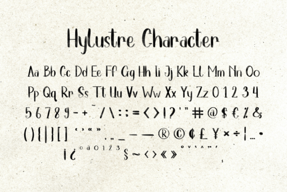 Hylustre Font - Preview 1