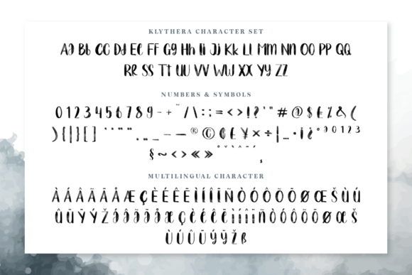 Klythera Font PNG with transparent background - Preview 1
