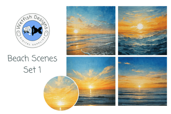 Ocean Sunset Mixed Media Pack 1