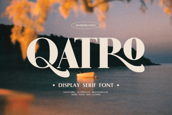 Qatro Font PNG with transparent background - Preview 1