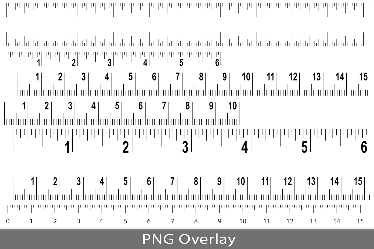 Ruler Lines PNG Graphic Overlays