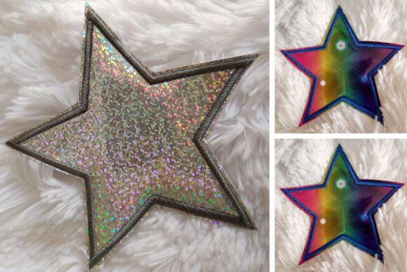 Star Appliqué Embroidery Design 3 Sizes