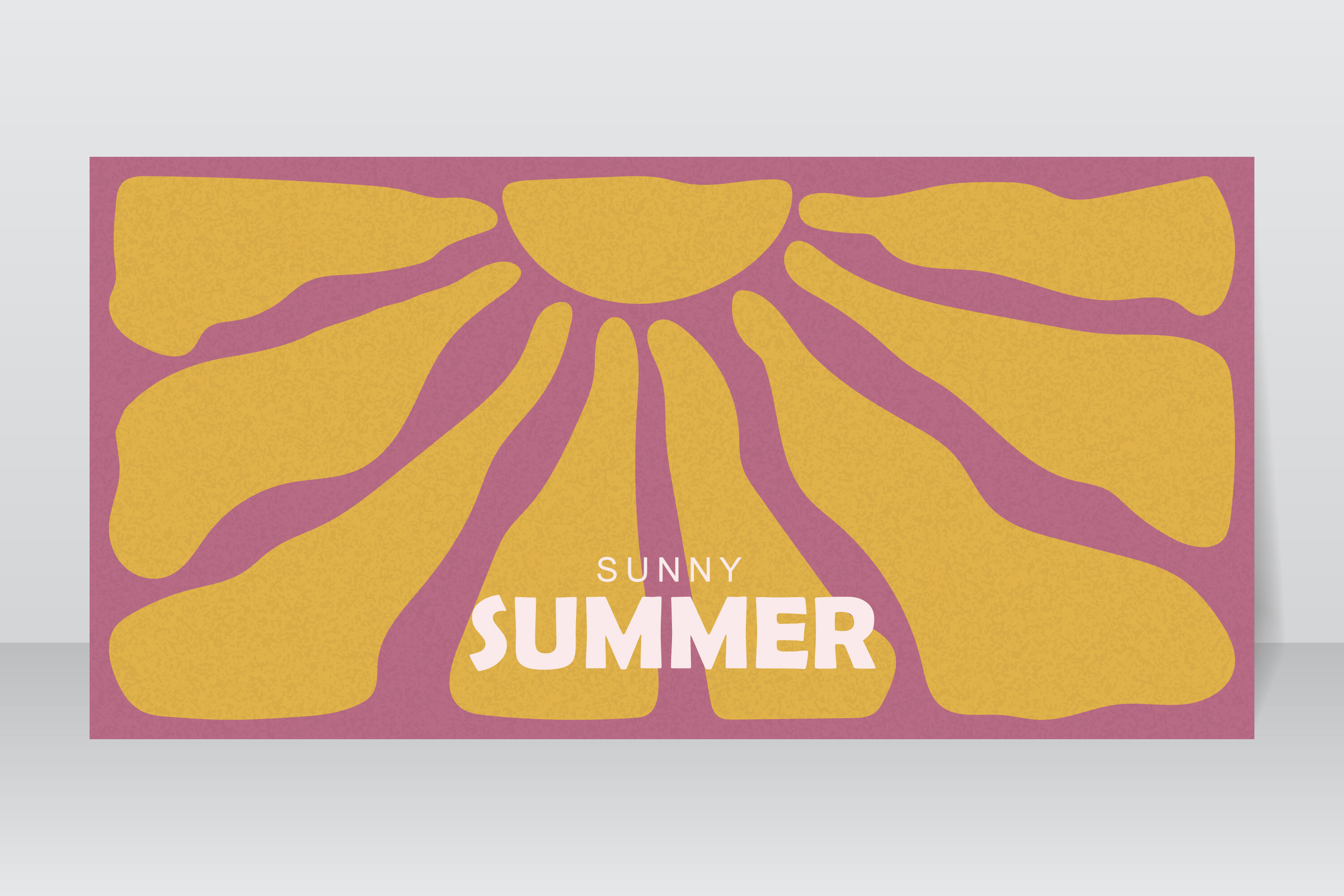 Summer Background with Retro Groovy Sun Graphic by CLton Studio Graphic ...