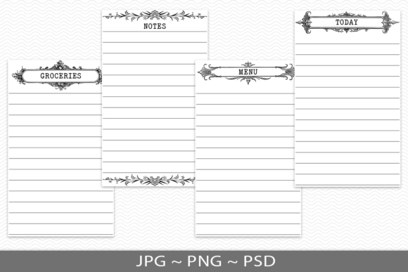 To Do List Mini Cards, PNG, PSD