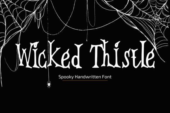 Preview specimen of Wicked Thistle Font blackletter font
