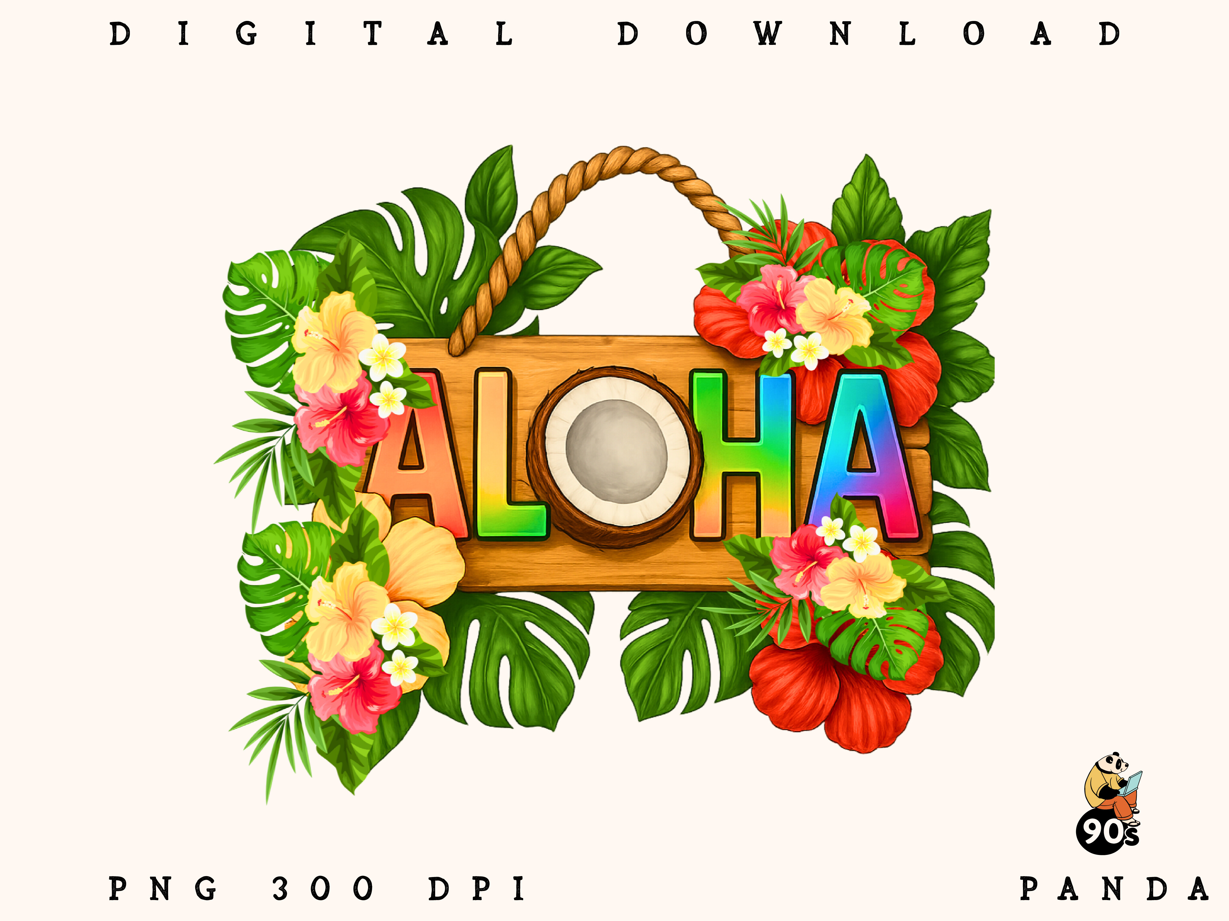 Aloha Summer Png Design Graphic by 90s Panda · Creative Fabrica