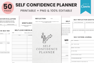 2025 - Self Confidence Planner Graphic by Three Dove · Creative Fabrica