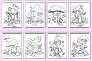245 Fantasy Fairy Homes Coloring Pages Graphic by Creative Design ...